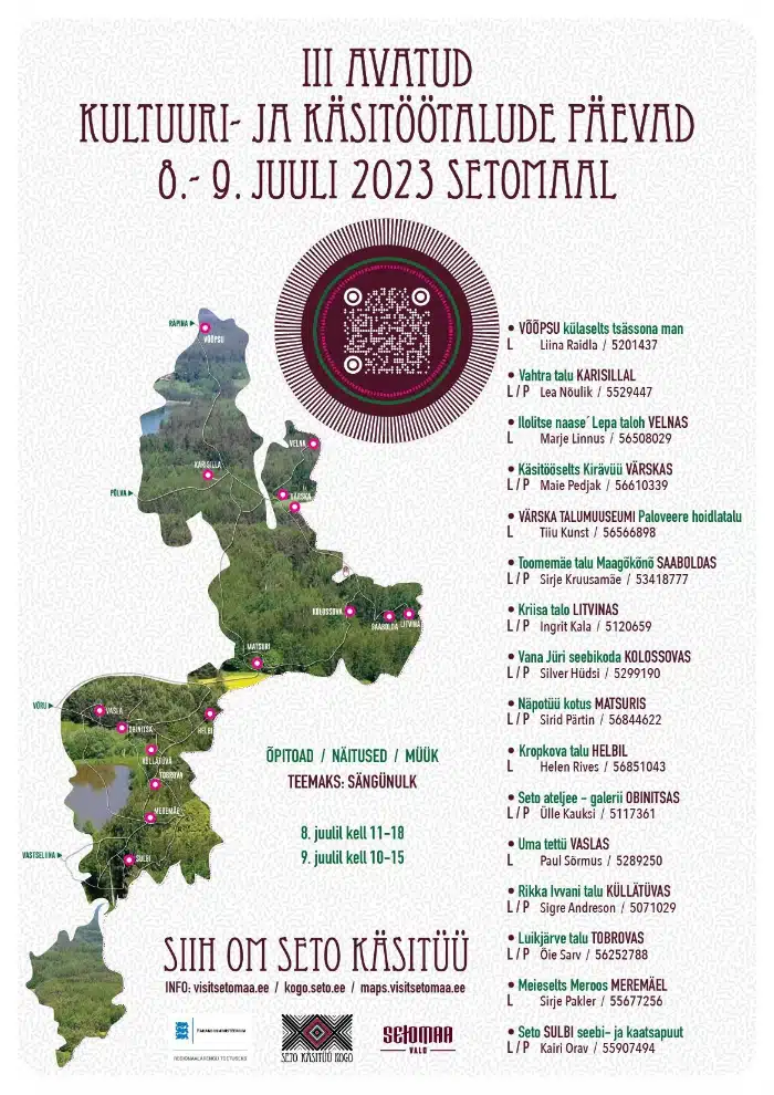 III Avatud kultuuri- ja käsitöötalude päevad Setomaal 08.-09. juulil III Avatud kultuuri- ja käsitöötalude päevad Setomaal 08.-09. juulil