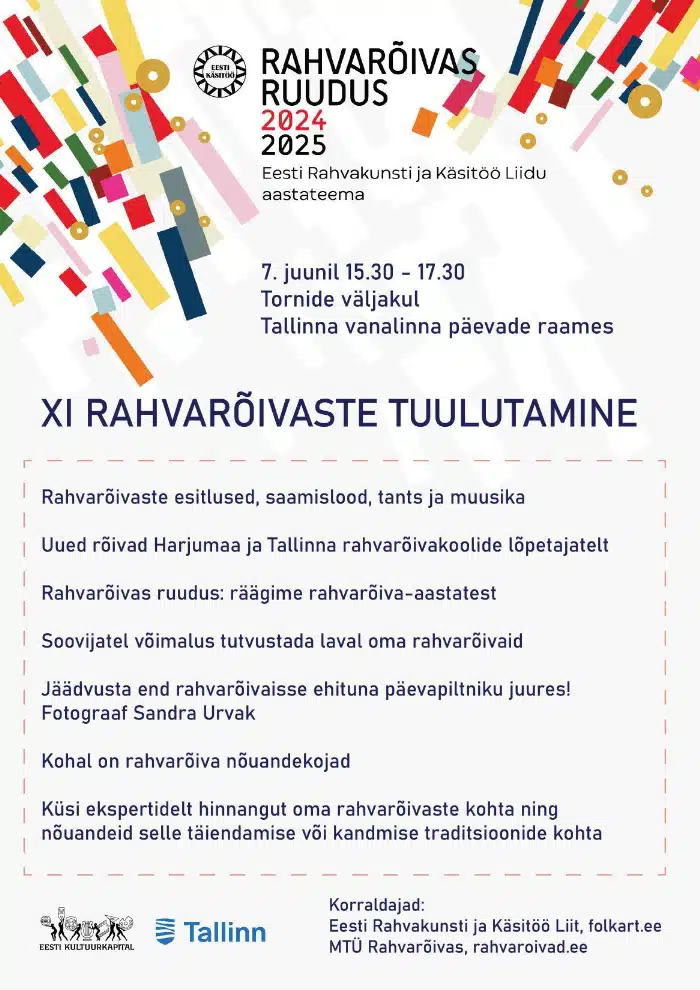 Ootame kõiki XI rahvarõivaste tuulutamisele