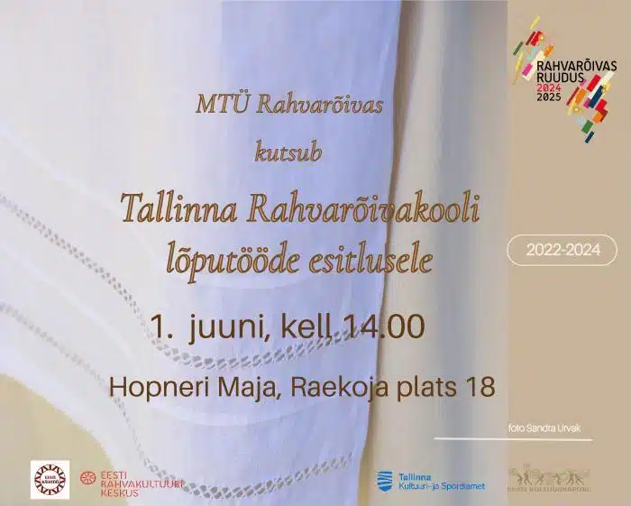 Tallinna rahvarõivakooli lõpetamine